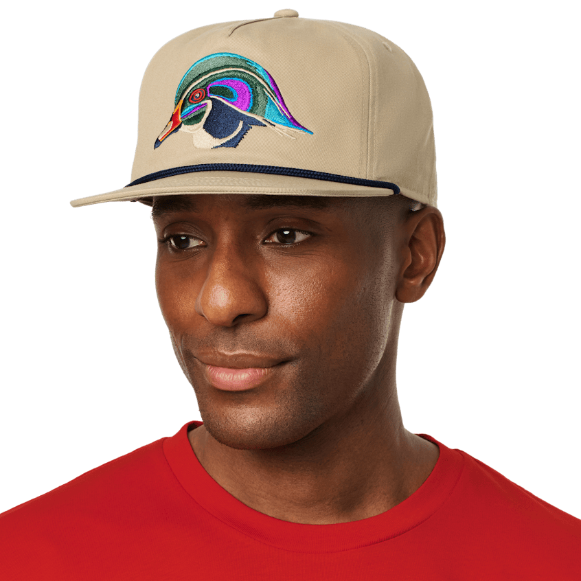 Wood Duck Flat Brim Rope Hat